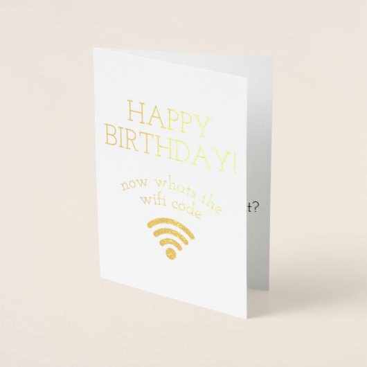 おもしろい誕生日カード 箔カード (正面)