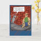 おもしろい誕生日カード:誕生日テール カード (黄色い花)