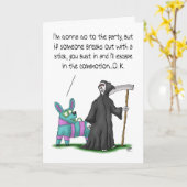 おもしろい誕生日カード：誕生日パーティプラン カード (黄色い花)