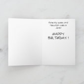 おもしろい誕生日カード：重力最低 カード (内部)