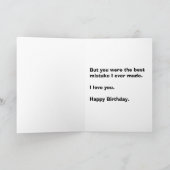 おもしろい誕生日カード – 間違いでした。 カード (内部)