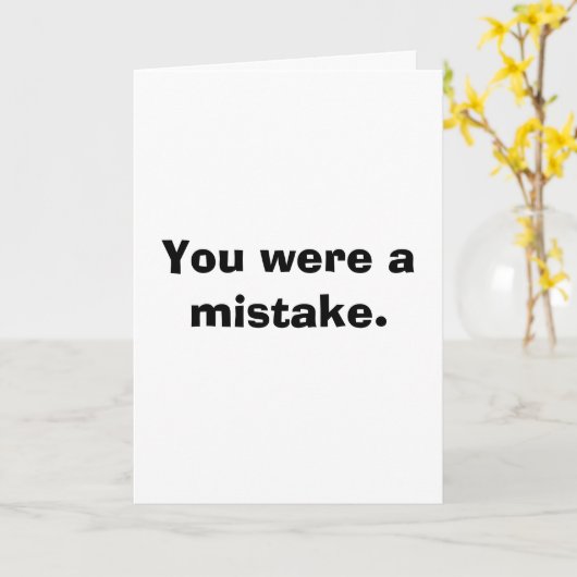 おもしろい誕生日カード – 間違いでした。 カード (黄色い花)