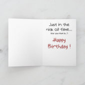 おもしろい誕生日カード:青春の泉 カード (内部)