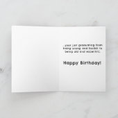 おもしろい誕生日カード 高齢 カード (内部)