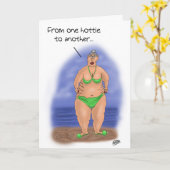 おもしろい誕生日カード: 1つのホットな別の カード (黄色い花)