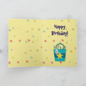 おもしろい誕生日カード(Basset Hound & Bones付き) カード (内部)