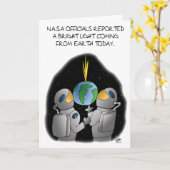 おもしろい誕生日カード: NASA職員 カード (黄色い花)