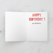 おもしろい誕生日カード: Old Fart カード (内部)
