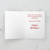 おもしろい誕生日カード: The Secret カード (内部)