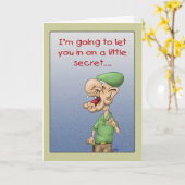 おもしろい誕生日カード: The Secret カード (黄色い花)