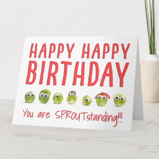 おもしろい誕生日カードfrom Friendsユーモア野菜 カード (正面)