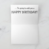 おもしろい誕生日カー包まれたド：黒猫 カード (内部)