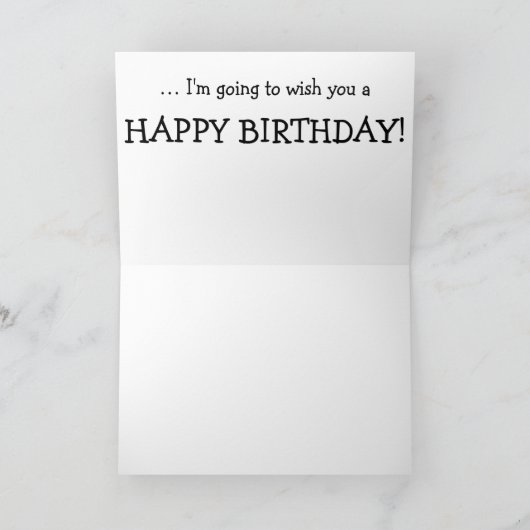 おもしろい誕生日カー包まれたド：黒猫 カード (内部)