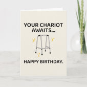 おもしろい誕生日カー男性へド女性パパママ友だち サンキューカード (正面)