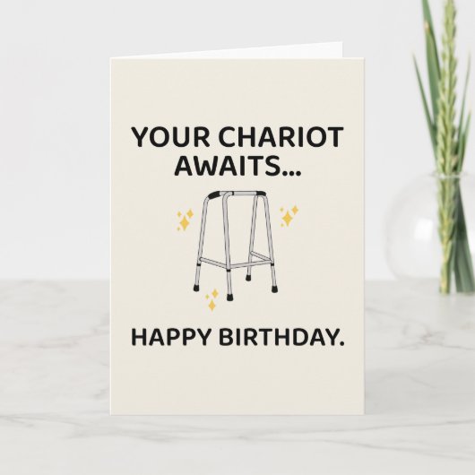 おもしろい誕生日カー男性へド女性パパママ友だち サンキューカード (正面)