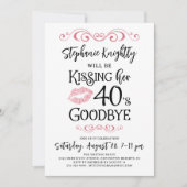 おもしろい誕生日キスをする10年の別れ 招待状 (正面)