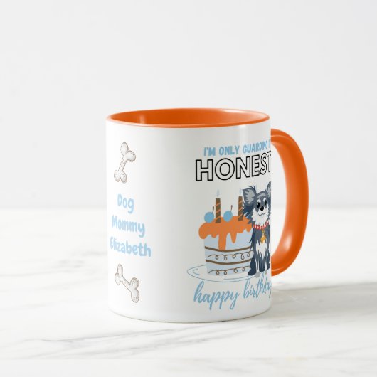 おもしろい誕生日ギフトのためのグレーグレイChihuauaママパパ マグカップ (正面右)