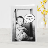 おもしろい誕生日グリーティングカード カード (黄色い花)