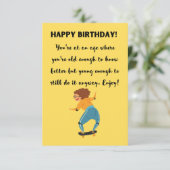 おもしろい誕生日グリーティングカード 招待状 (スタンド正面)