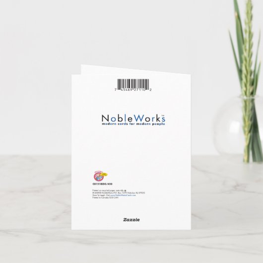 おもしろい誕生日グリーティングカード – 男性のメモリ不良 カード (裏面)