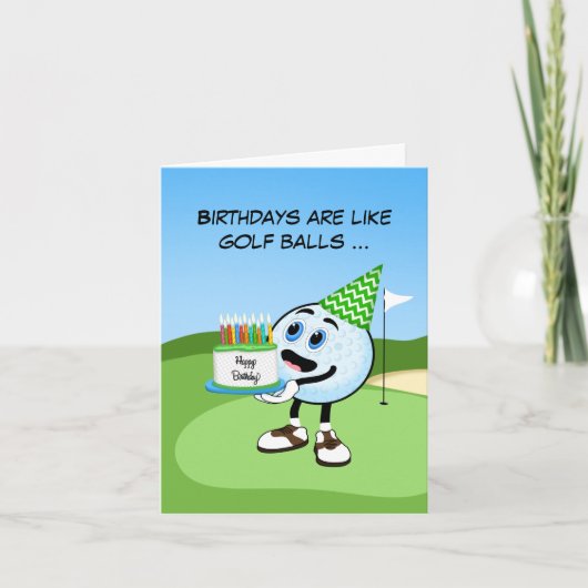 おもしろい誕生日ゴルフの希望 カード (正面)