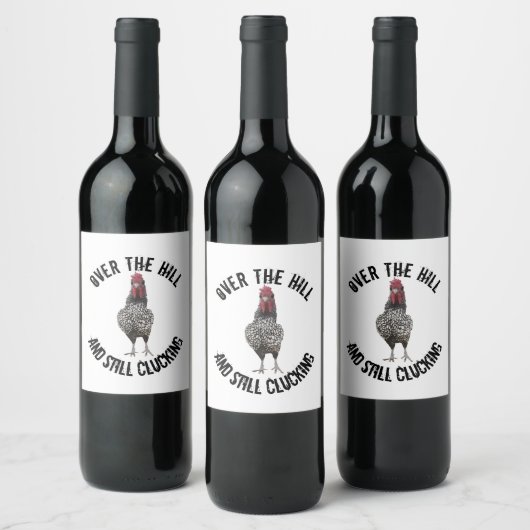 おもしろい誕生日ザヒルルースターワインラベル ワインラベル (ボトル)