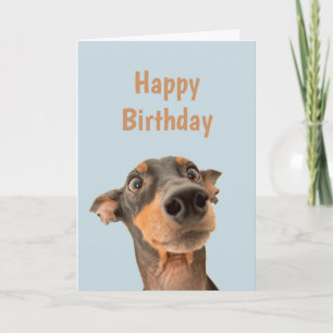 おもしろい誕生日ショック犬の動物ユーモア カード
