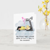 おもしろい誕生日ジムフィットネス カード (黄色い花)