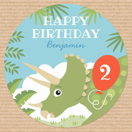 おもしろい誕生日トリケラトプス名前をカスタムする時代 ラウンドシール