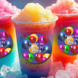 おもしろい誕生日バルーンパーソナライズされた優先 ラウンドシール