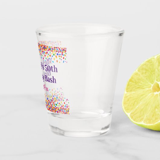 おもしろい誕生日パーティーの好意カラフル紙吹雪 ショットグラス (右)