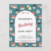 おもしろい誕生日パーティーへの招待 ポストカード (正面)