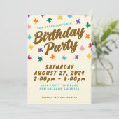 おもしろい誕生日パーティーへの招待 招待状 (スタンド正面)