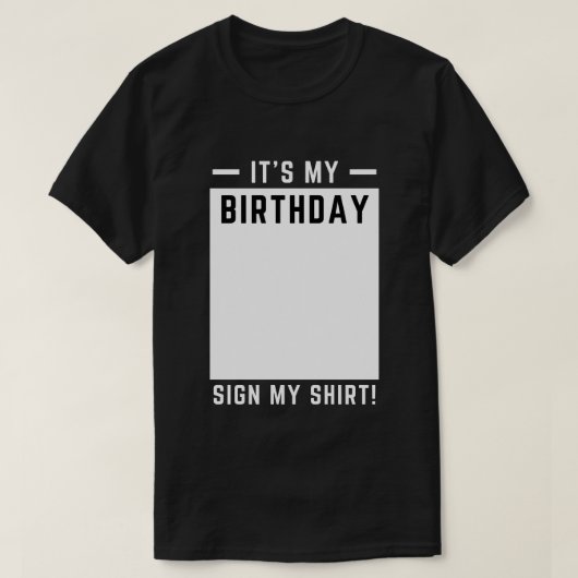 おもしろい誕生日パーティー – It's My誕生日サイン Tシャツ (デザイン正面)