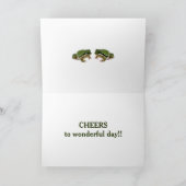 おもしろい誕生日フロッグプリンセスピンクウォーターリリー カード (内部)