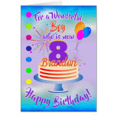 おもしろい誕生日ボーイ – 青/紫パーソナライズされた (正面)