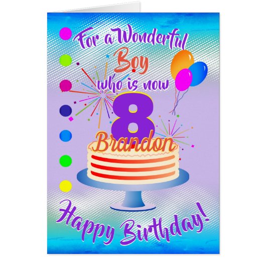 おもしろい誕生日ボーイ – 青/紫パーソナライズされた (正面)