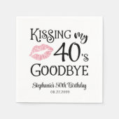 おもしろい誕生日マイキスをするディクシーズバイバイカスタム スタンダードカクテルナプキン (正面)