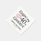 おもしろい誕生日マイキスをするディクシーズバイバイカスタム スタンダードカクテルナプキン (角)