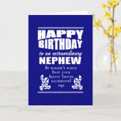 おもしろい誕生日メッセージ甥っ子 カード (黄色い花)