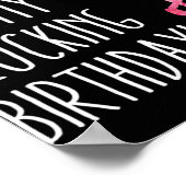 おもしろい誕生日メンズピンク水色フラミンゴTe ポスター (角)