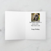 おもしろい誕生日ヤングワンス落ち込んだゴリラ動物 カード (内部)