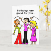 おもしろい誕生日ライブロングカード カード (黄色い花)