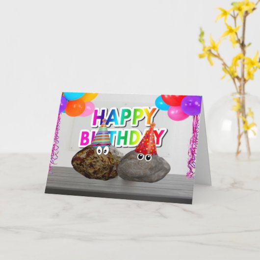 おもしろい誕生日ロックお祝い誕生日 カード (黄色い花)