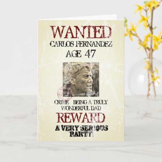 おもしろい誕生日ヴィンテージレトロユーモア求人写真 カード (黄色い花)