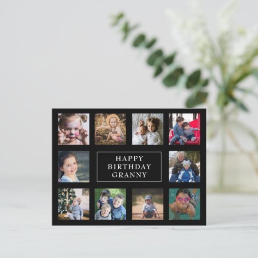 おもしろい誕生日写真用はがき ポストカード (スタンド正面)