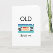 おもしろい誕生日古いがレトロテカッコいいープ カード (正面)