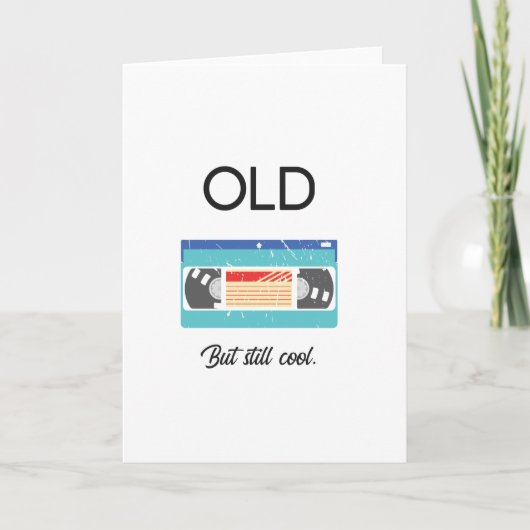 おもしろい誕生日古いがレトロテカッコいいープ カード (正面)