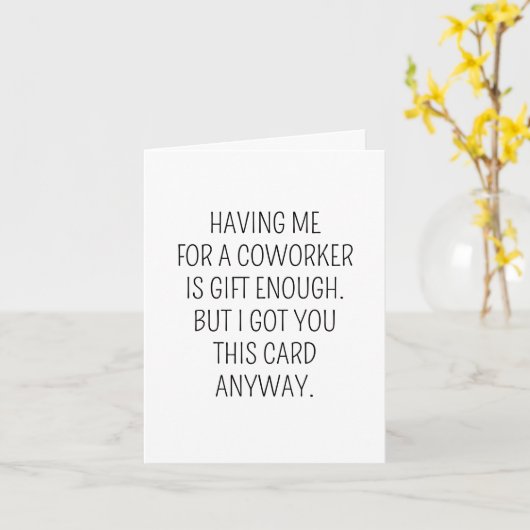 おもしろい誕生日同僚ユーモアの進行遠くに カード (黄色い花)