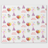 おもしろい誕生日型技芸又は贈与 ラッピングペーパー (フラット)